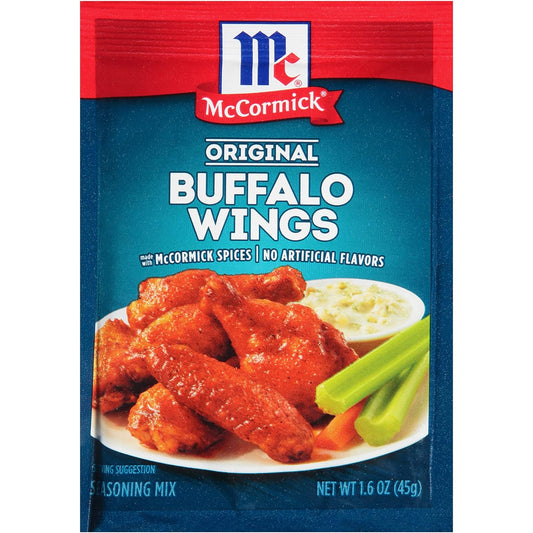 McCormick Original Buffalo Wings Seasoning Mix, 1.6 oz (Pack of 12)