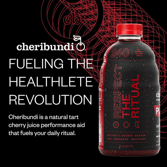 Cheribundi Pure Tart Cherry Juice - 100% Pure , No Sugar Added - Pro Athlete Post Workout Recovery - Fight Inflammation And Support Muscle Recovery Drinks For Runners, Cyclists And Athletes - 32 Oz (Pack Of 6)