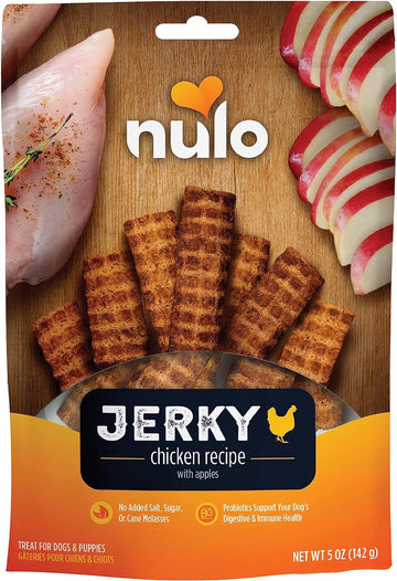 Nulo Freestyle Premium Jerky Strips Dog Treats, Grain-Free High Protein Jerky Strips made with BC30 Probiotic to Support Digestive & Immune Health