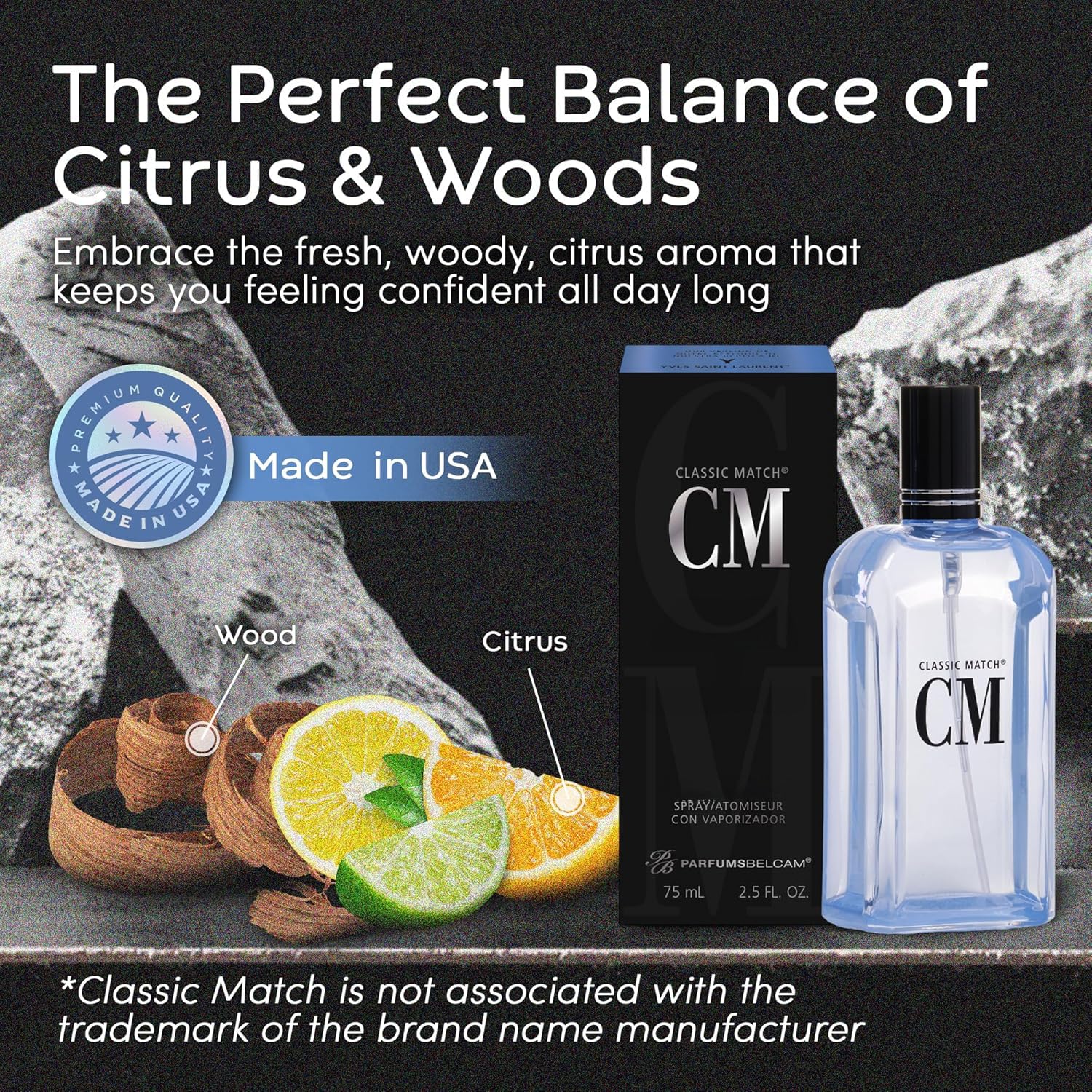 Pb Parfumsbelcam Classic Match Cm Eau De Toilette Spray, Our Version Of Y,2.5 Fl.Oz