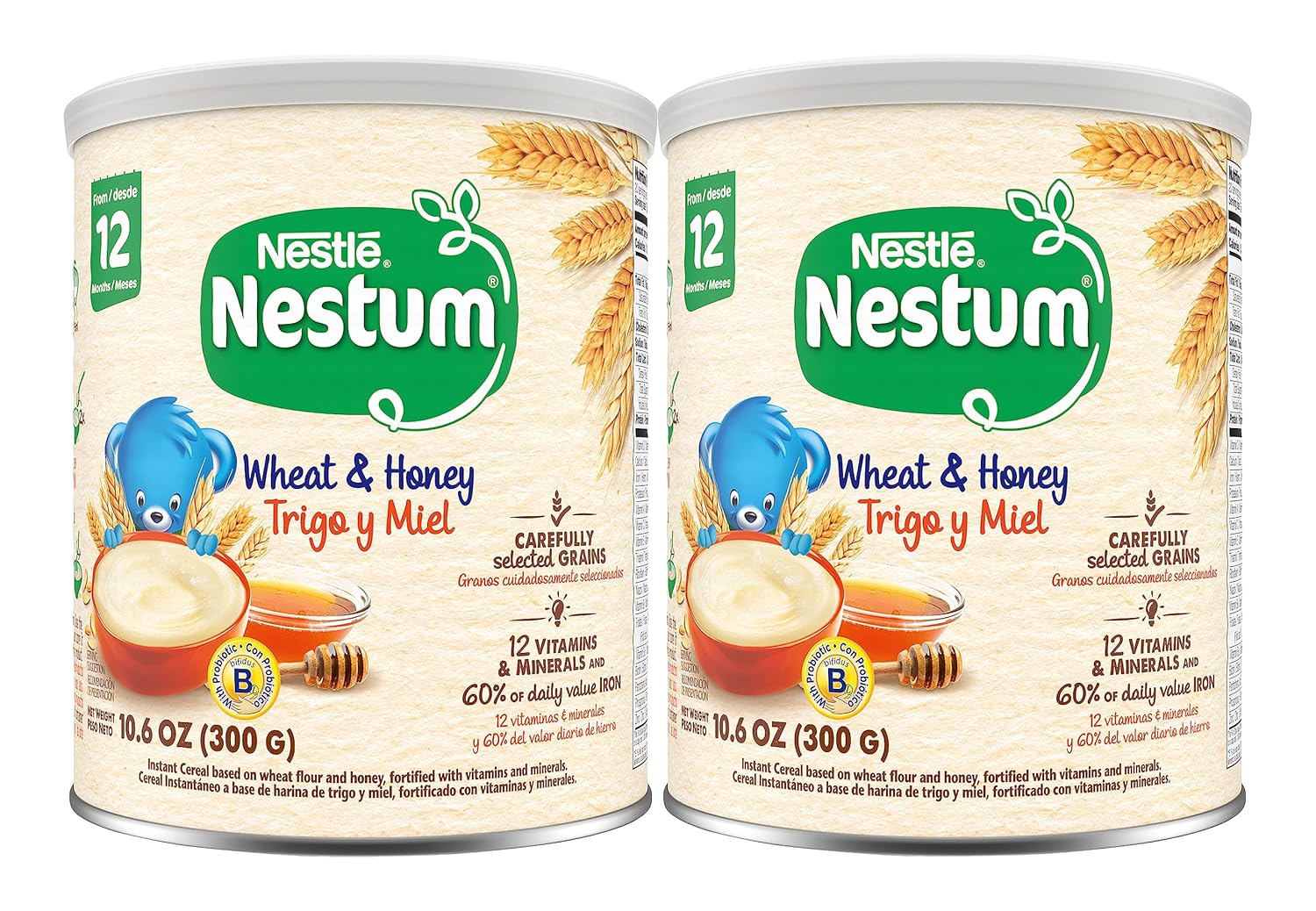 Nestle Nestum Cereal, Wheat And Honey 10.6 Oz (Pack Of 2)