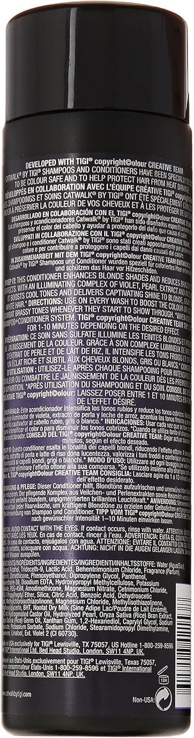 Catwalk by Tigi Fashionista Violet Purple Conditioner for Blonde Hair 250ml : Amazon.co.uk: Beauty