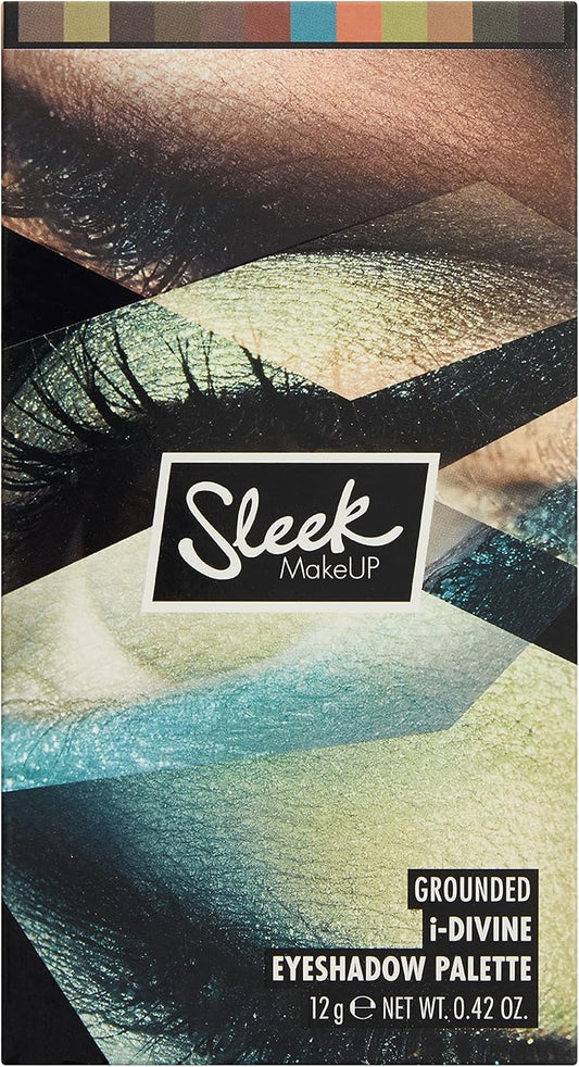 Sleek Makeup I-Divine Eyeshadow Palette, 12 Shades In A Mix Of Matte, Shimmer, Foil And Due-Chrome, Blendable And Highly Pigmented, Grounded