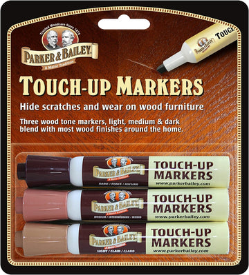 Parker & Bailey Touch-Up Markers - Furniture Markers Touch Up Furniture Scratch Repair Markers Wood Floor Scratch Remover Wood Marker Wood Stain Marker for Wood Furniture Wood Pens for Scratches