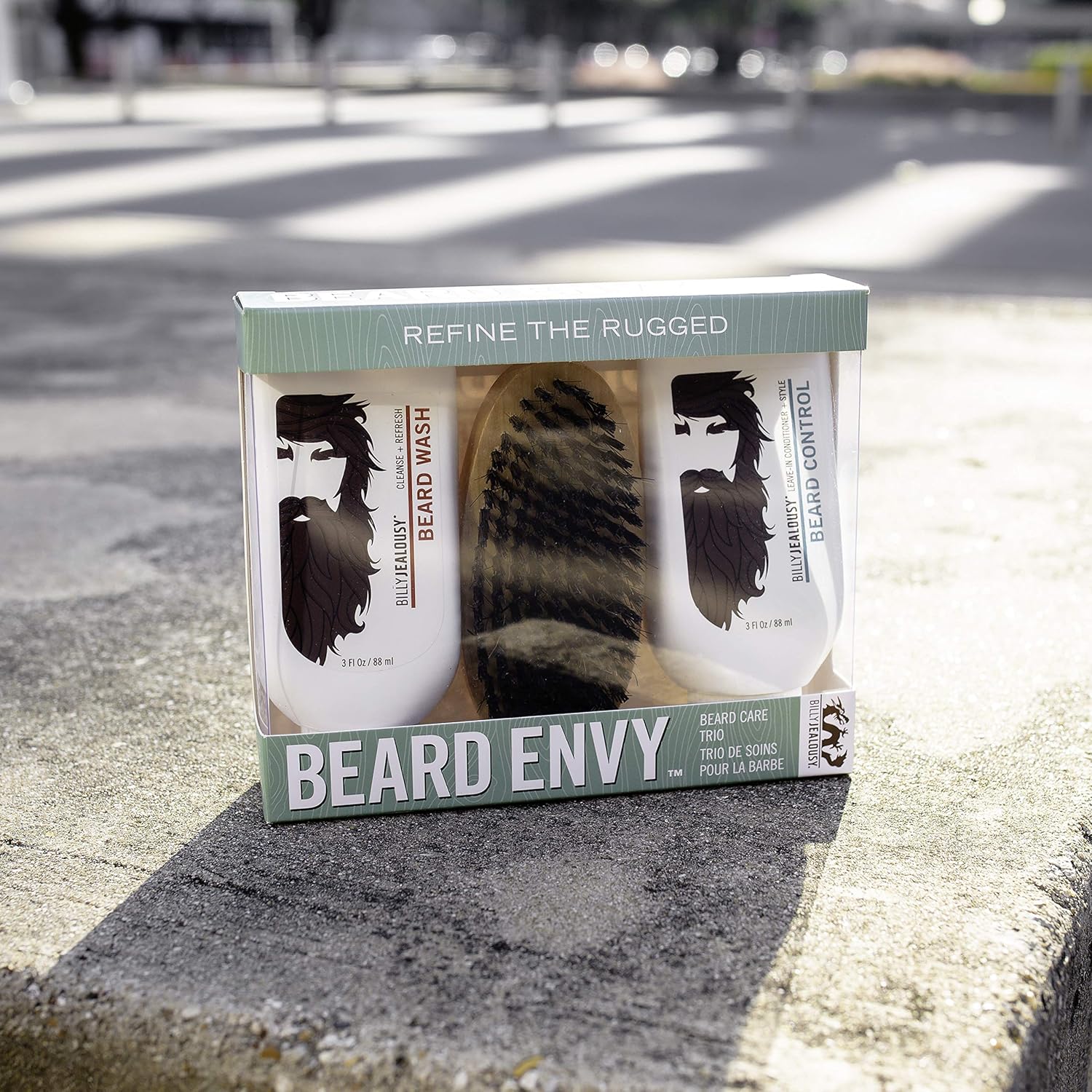 Billy Jealousy Beard Envy - Beard Refining Kit - Beard Wash, Beard Control And Boar Bristle Brush 6 Ounce (Pack Of 1) : Beauty & Personal Care