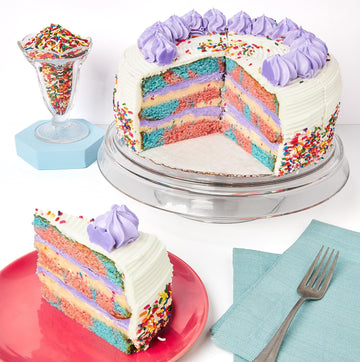 David'S Cookies Cotton Candy Carnival Birthday Cake 10" - Fresh Bakery Dessert Layered Cake For Delivery - Pre-Sliced For Easy Sharing - Great Birthday Gift Idea