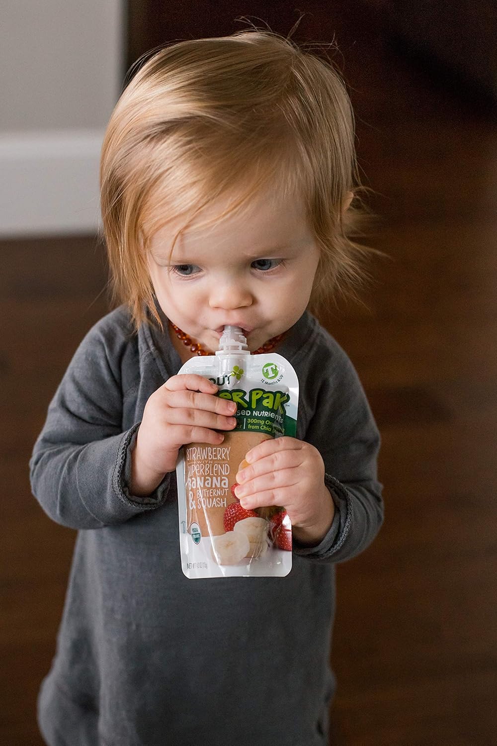 Sprout Organic Baby Food, Stage 4 Toddler Pouches, Strawberry Banana & Butternut Squash Power Pak, 4 Oz Purees (Pack Of 6)