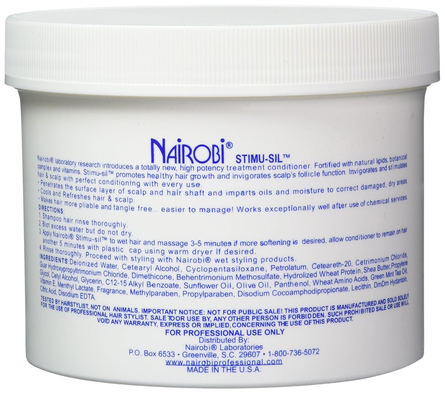 Nairobi Stimu-Sil Conditioning Treatment, 28 Ounce : Beauty & Personal Care