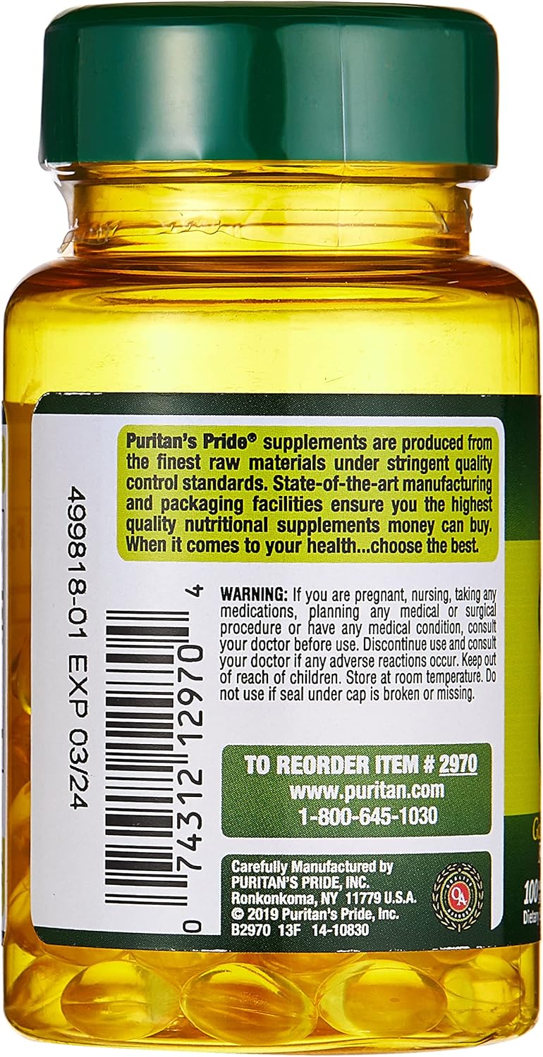 Puritan's Pride Garlic Oil 1000 mg 100 Softgels