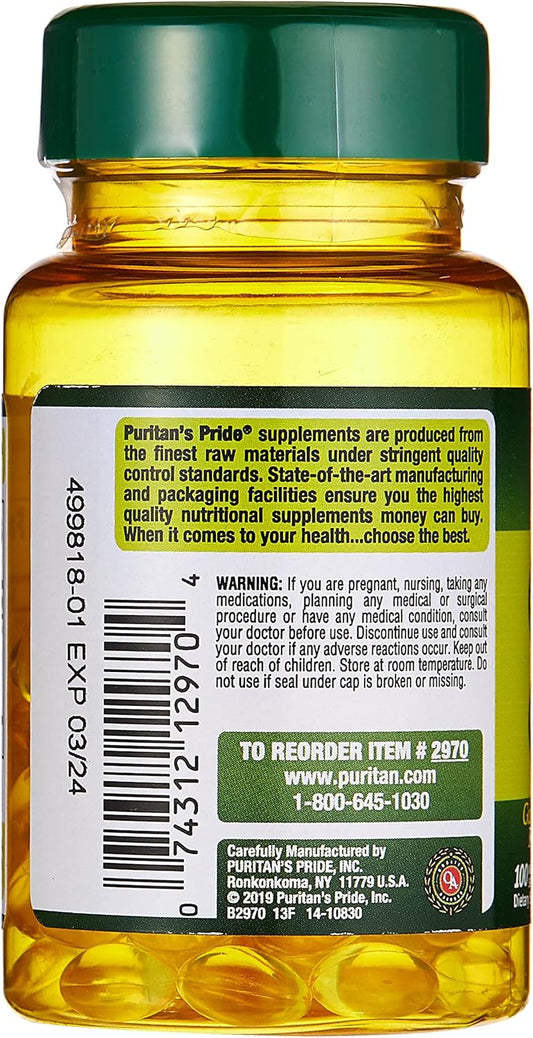 Puritan's Pride Garlic Oil 1000 mg 100 Softgels