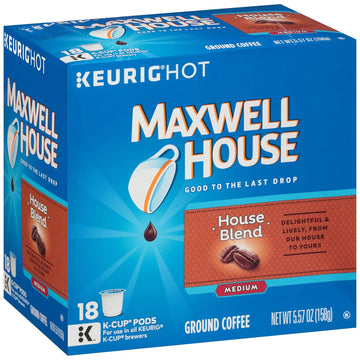 Maxwell House House Blend Keurig K Cup Coffee Pods (18 Count)
