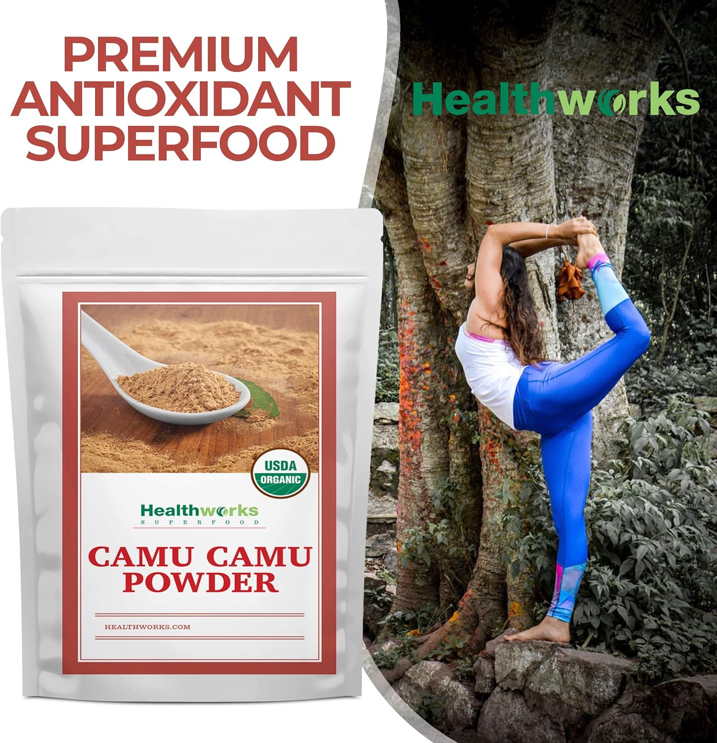 Healthworks Camu Camu Powder Organic (8 Ounces) | All-Natural & Certified Organic | Antioxidants, Vitamin C & Potassium | Peruvian Origin | Juices, Teas & Smoothies : Grocery & Gourmet Food