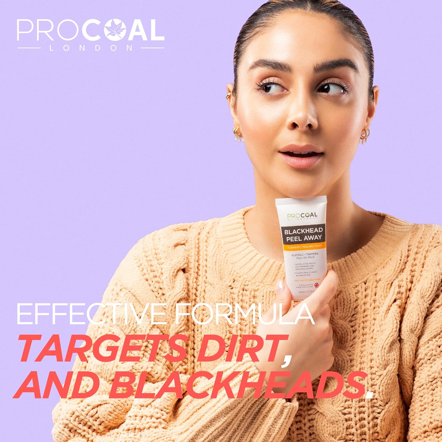 Blackhead Remover Mask, Glycolic, Turmeric Peel Off Face Masks by Procoal – Fights Blackheads, Pollutants & Free Radicals, Not Suitable for Sensitive Skin, 100% Recyclable Tube, Made in UK : Amazon.co.uk: Beauty