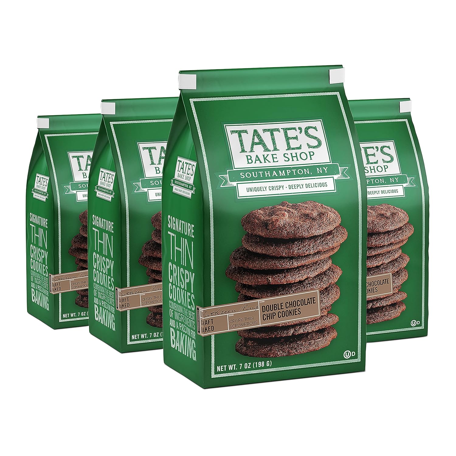 Tate'S Bake Shop Double Chocolate Chip Cookies, 4 - 7 Oz Bags