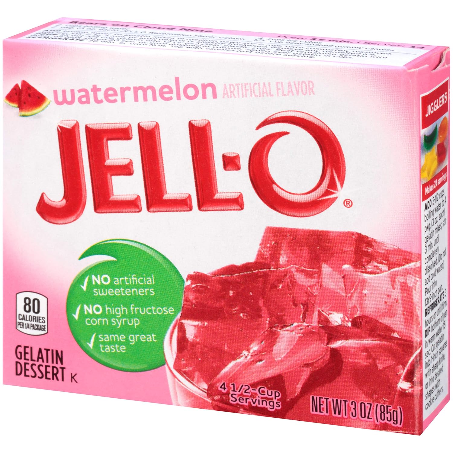 Jell-O Watermelon Gelatin Mix (3 Oz Boxes, Pack Of 6)