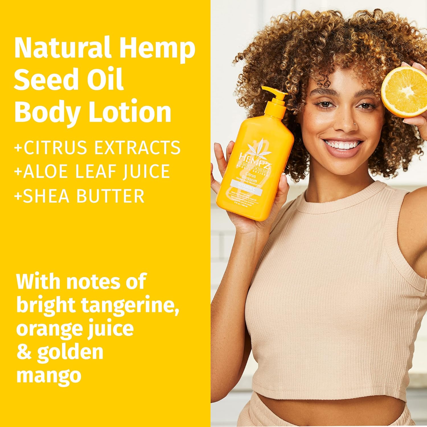 Hempz Body Lotion - Citrus Blossom Limited Edition Daily Moisturizing Cream With Vitamin C, Shea Butter, Aloe, Orange Extract, Hemp Seed Oil Body Moisturizer -17 Fl Oz : Beauty & Personal Care