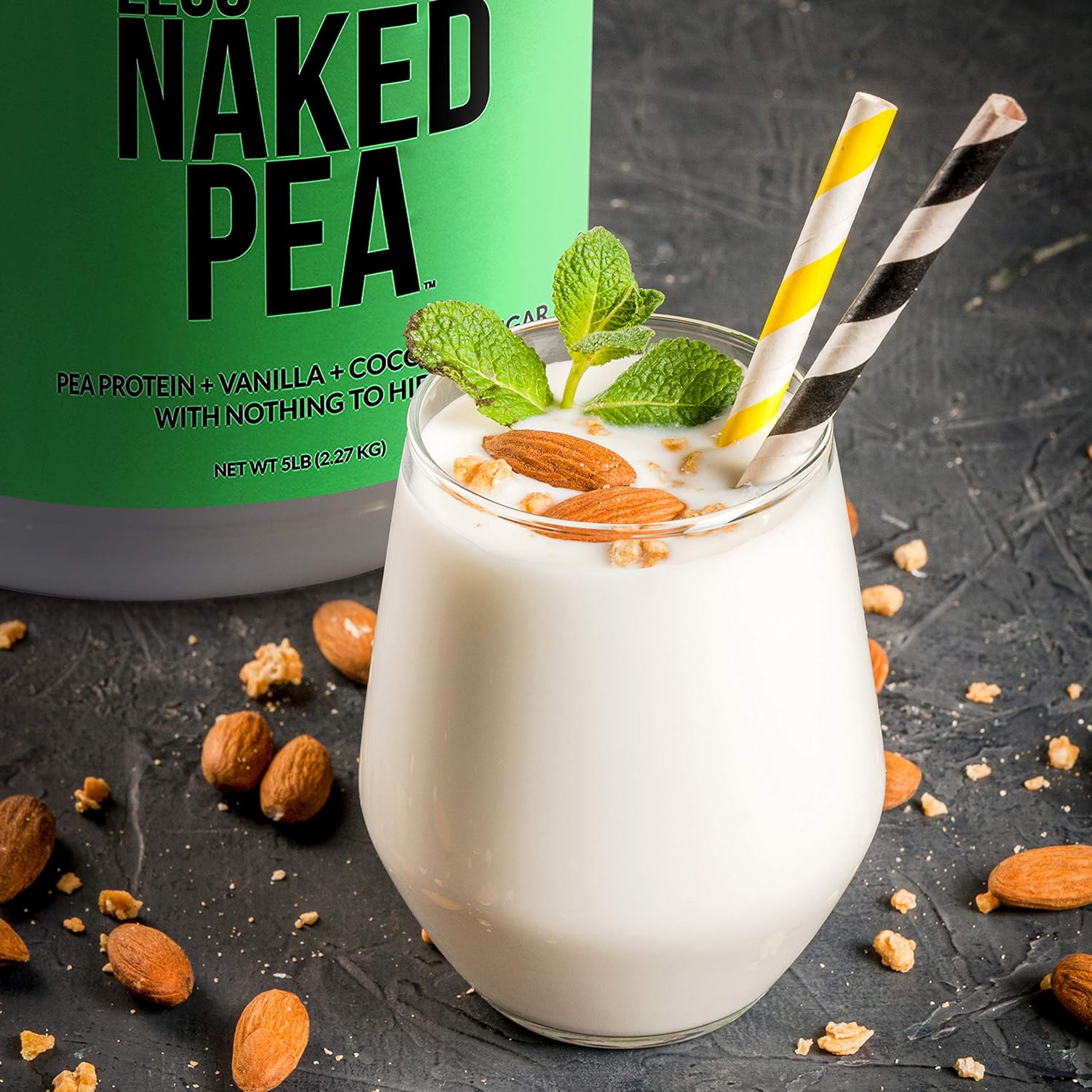 NAKED Pea - Vanilla Pea Protein - Pea Protein Isolate from North American Farms - 5lb Bulk, Plant Based, Vegetarian & Vegan Protein. Easy to Digest, Non-GMO, Gluten Free, Lactose Free, Soy Free : Health & Household