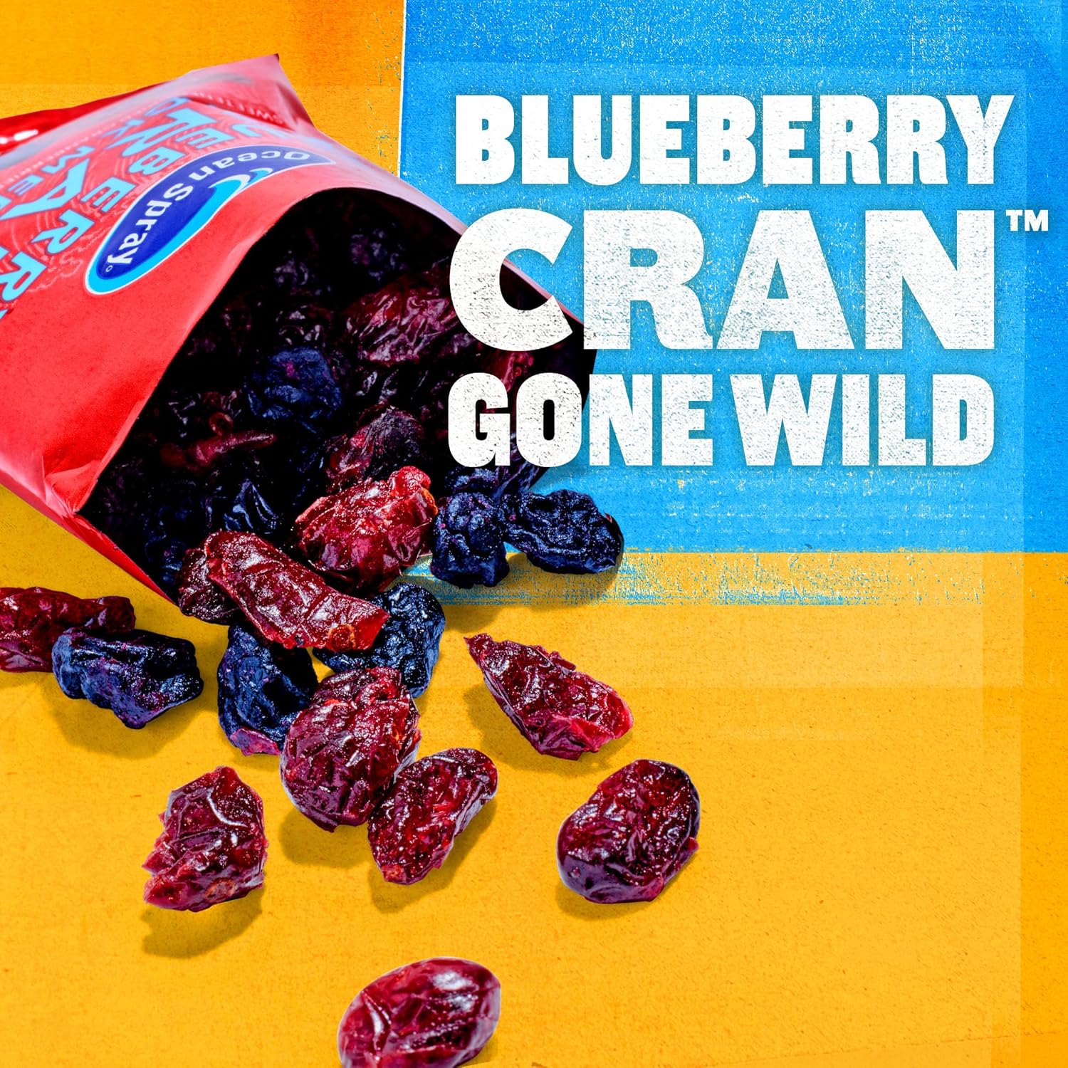 Ocean Spray® Blueberry Cran™ Snack Medley, Cranberry And Blueberry Dried Fruit Snack, 1 Oz Pouches, 5 Count