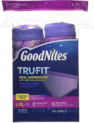 Goodnites Durable Underwear Starter Kit Large/X-Large Girl, 7-Count