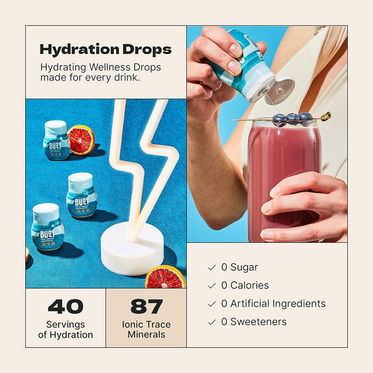 Buoy Electrolyte Drops | 120 Servings | No Sugar, No Sweeteners | Diet