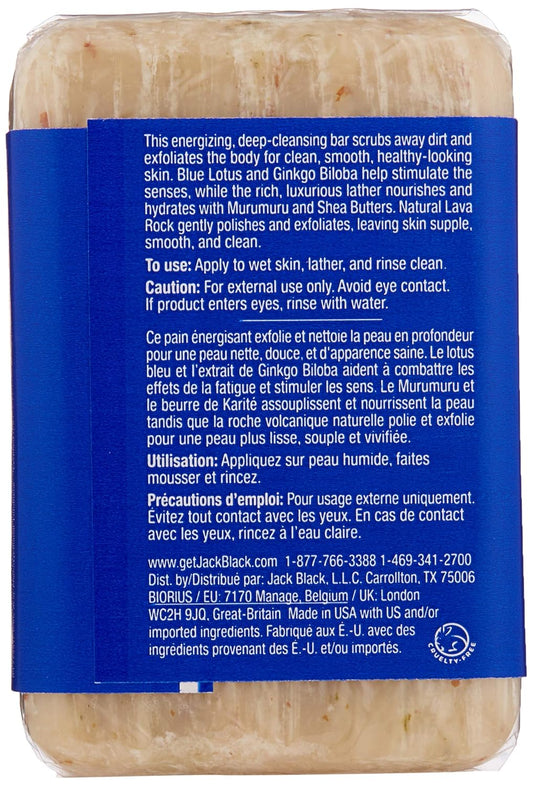 Jack Black Turbo Body Bar Scrubbing Soap - Mens Bar Soap, Exfoliating Bar Soap For Men, Mens Soap Bar, Soap, Exfoliating Soap Bar Men, Mens Body Soap Bar, Mens Body Scrub With Lava Rock