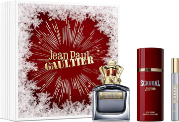 Jean Paul Gaultier Scandal Pour Homme Eau De Toilette 50Ml Gift Set 2023 (Contains 50Ml Edt, 150Ml Deodorant Spray And 10Ml Travel Spray)