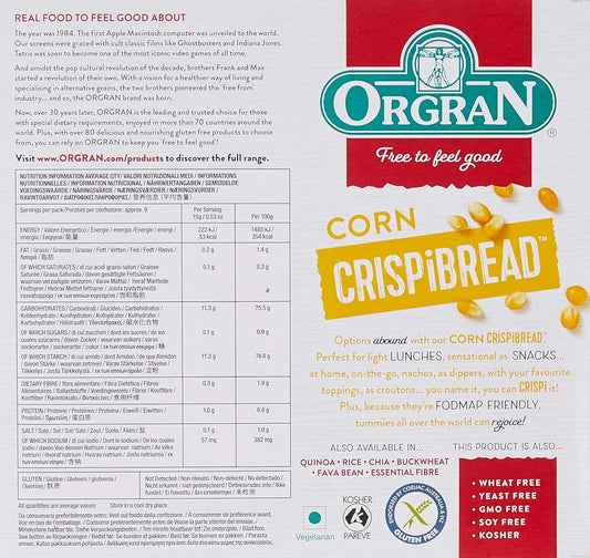 Orgran | Toasted Corn Crispbread | 1 X 125G