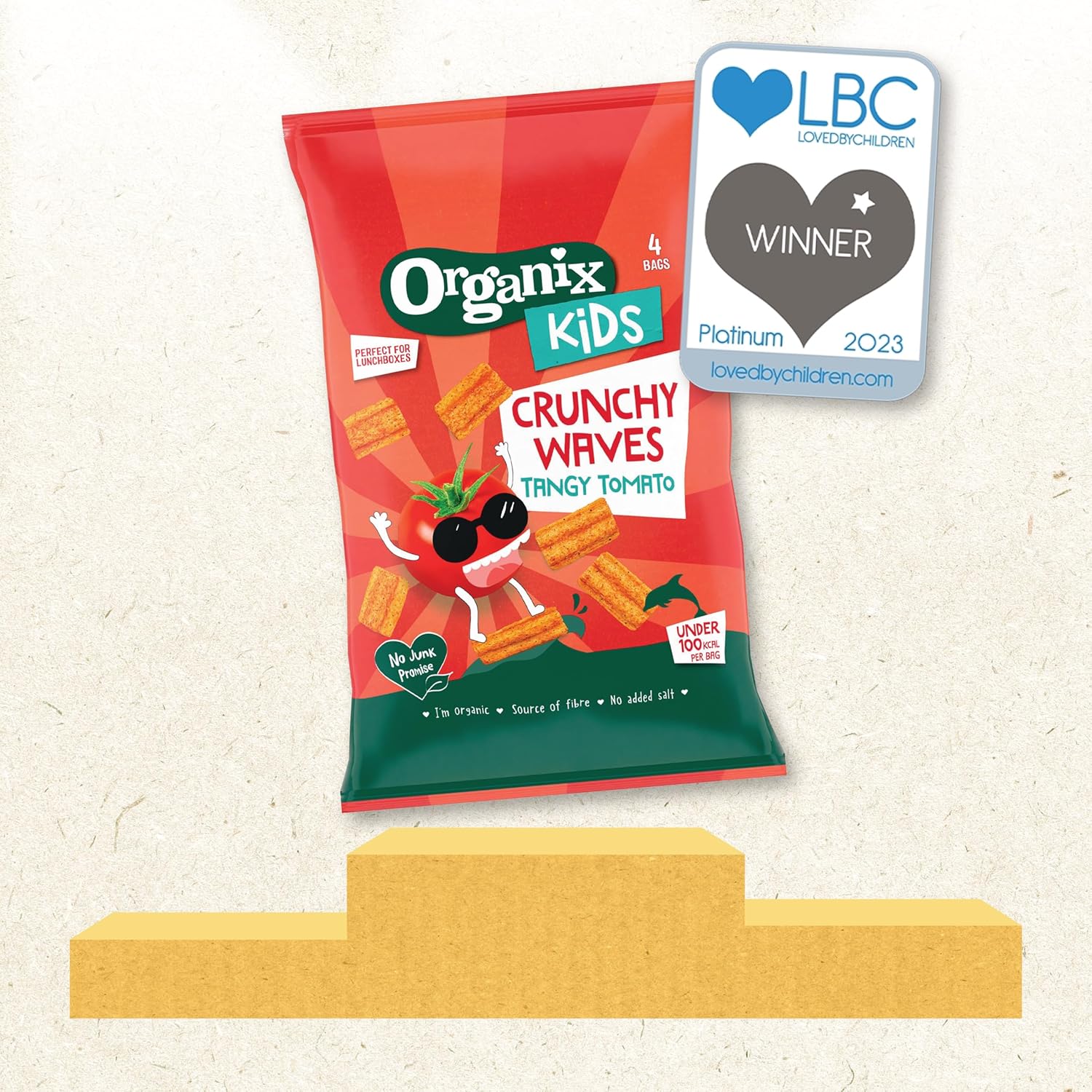 Organix Kids Wavy Apple Snackers, Baked Fruit Snack, High in Fibre 15 g (Pack of 5) : Amazon.co.uk: Grocery