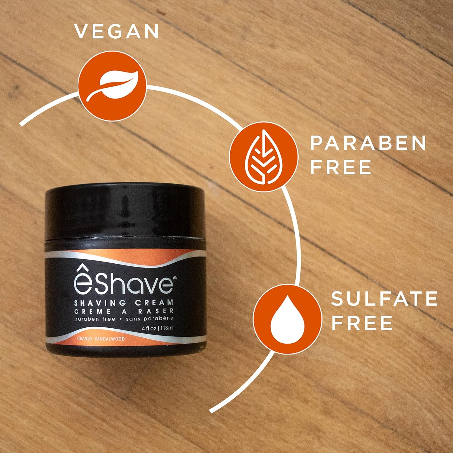 Eshave Shaving Cream For Men, Orange Sandalwood, Prevents Shaving Irritation And Razor Burn, Generates A Rich Lather For A Soft, Silky, Smoothest Shave : Beauty & Personal Care