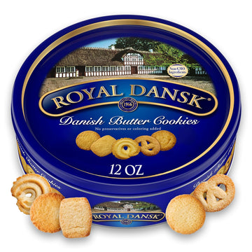 Royal Dansk Danish Butter Cookies, 48Oz Exclusive Tin, Traditional Assortment, Made With Real Butter, Perfect For Sharing With Recyclable Tin