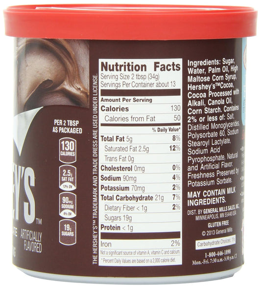 Betty Crocker Gluten Free Hershey'S Milk Chocolate Frosting, 16 Oz. (Pack Of 8)