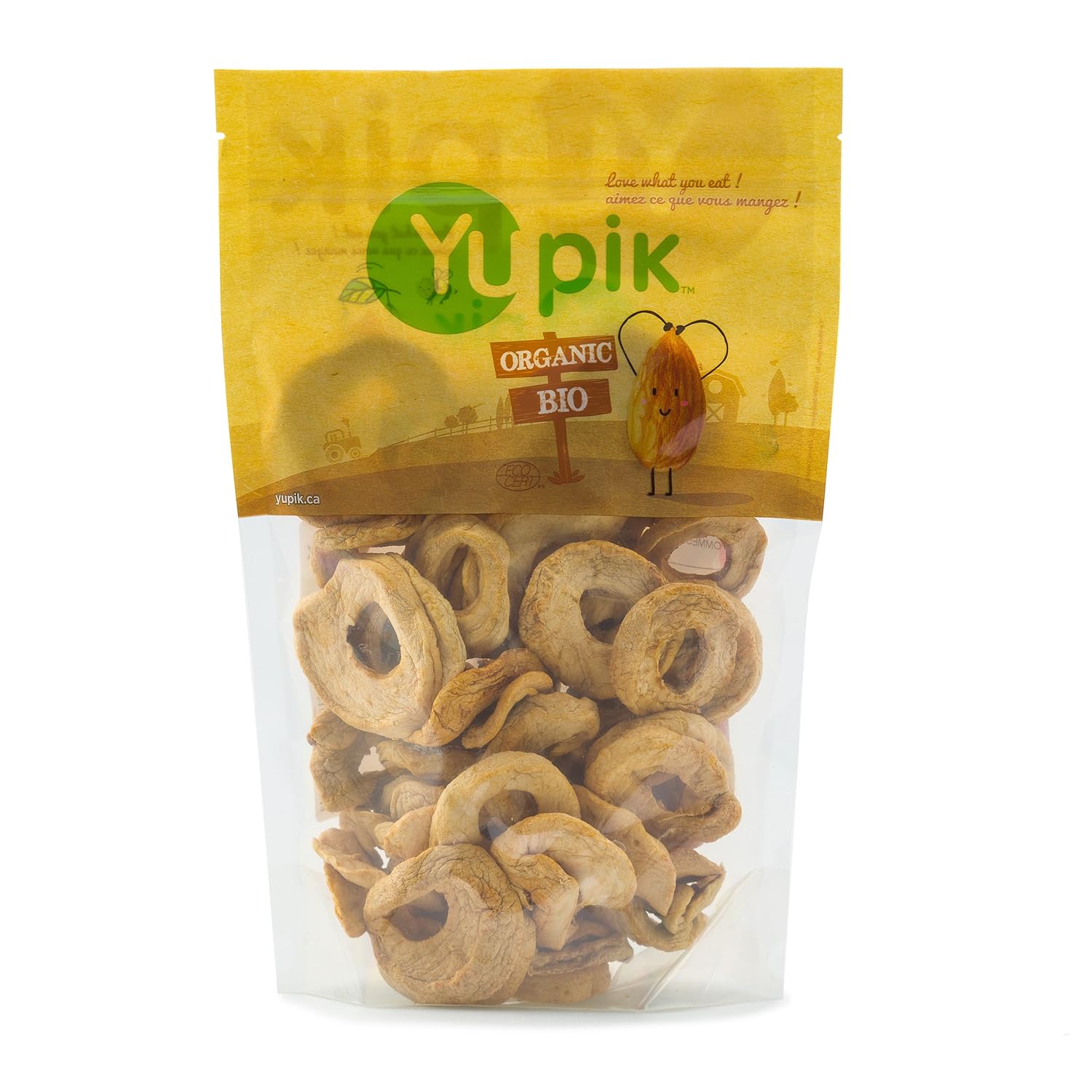 Yupik Organic Dried Soft Apple Rings, 1 lb, Non-GMO, Vegan, Gluten-Free