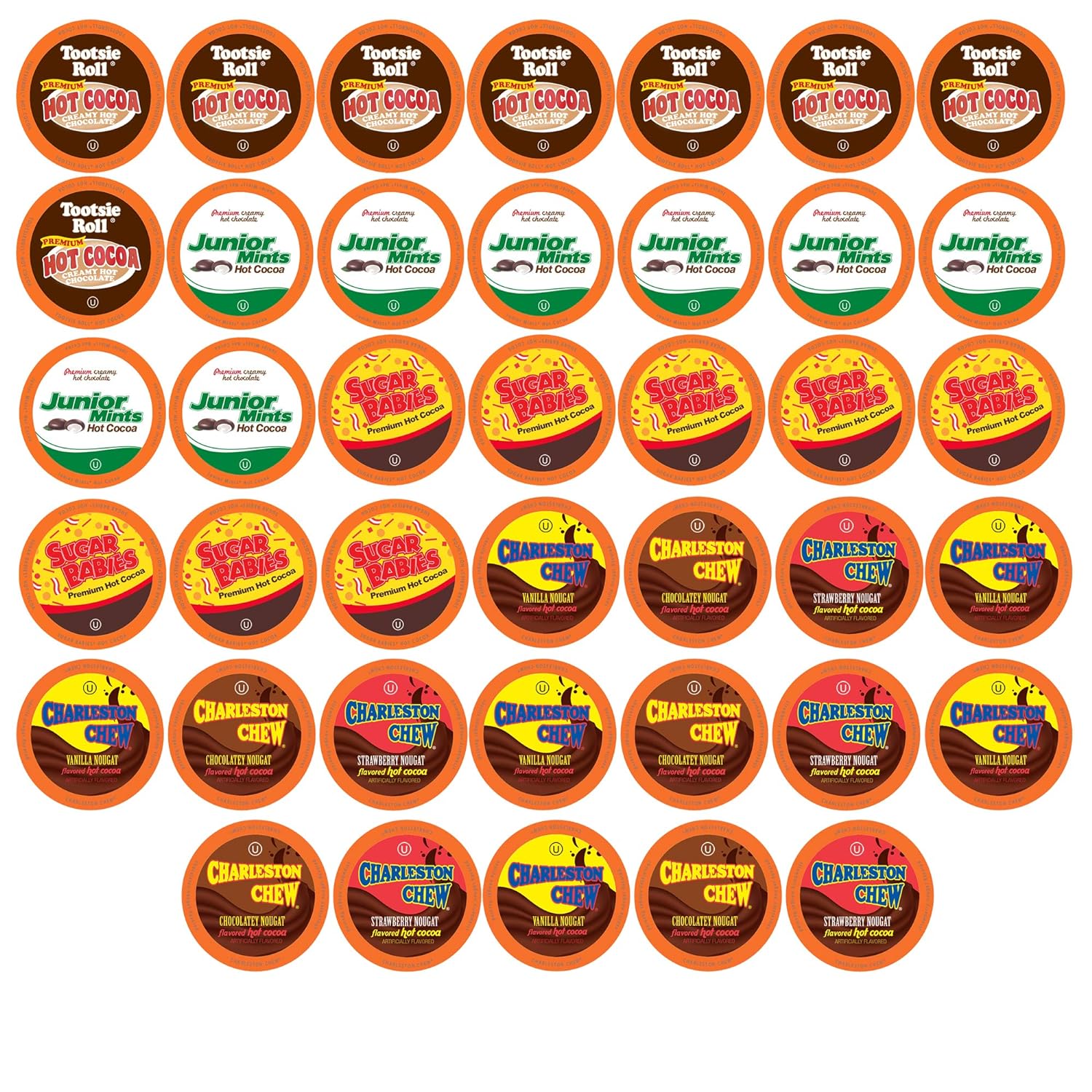 Tootsie Roll Candy Flavored Cocoa Hot Chocolate Pods Compatible With 2 Keurig Brewers, Hot Cocoa Variety Pack, 40 Count