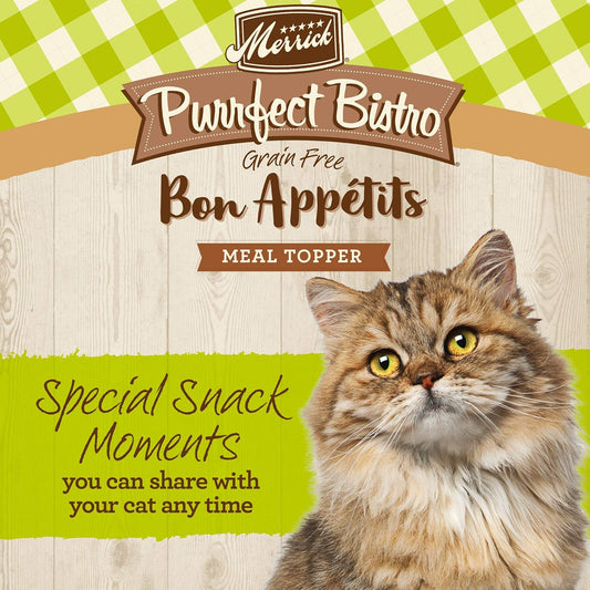 Merrick Purrfect Bistro Bon Appetits Premium Grain Free Wet Cat Food Topper, Turkey Recipe Chunks In Gravy - (Pack Of 24) 3 Oz. Pouches