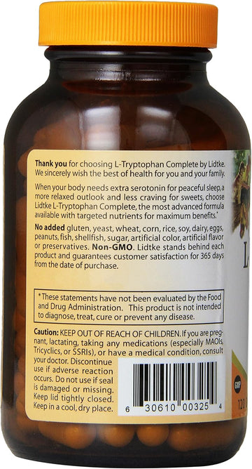 Lidtke Technologies L-Tryptophan Complete Capsules, 120 Count