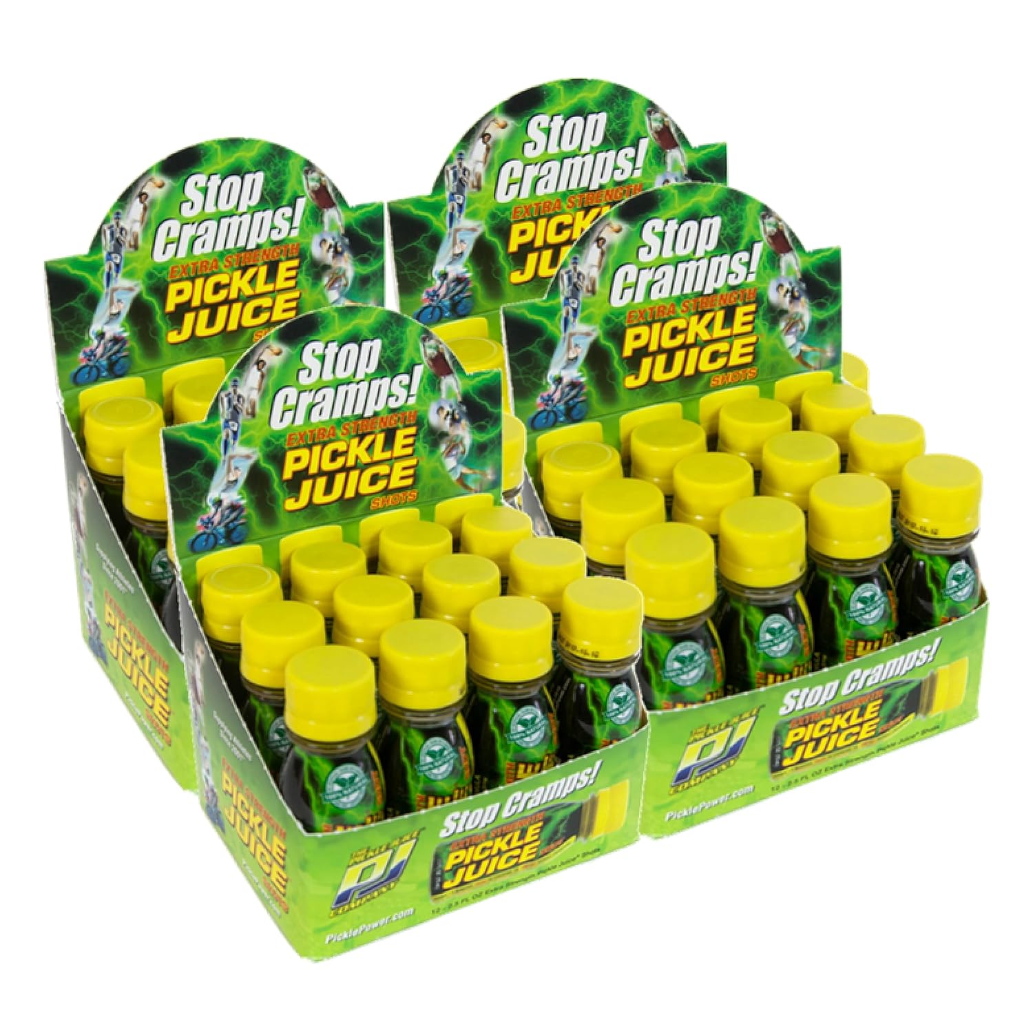 Pickle Juice Sports Drink Shots, Extra Strength - Relieves Cramps Immediately - Electrolyte Pickle Juice Shots For Day & Night Time Cramp Relief - Pickle Juice For Leg Cramps - 2.5 Oz, 48 Pack