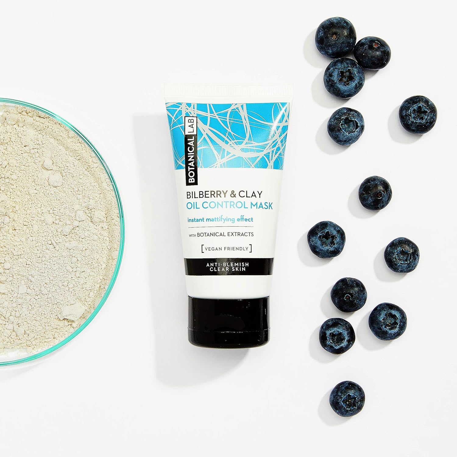 Botanical Lab Bilberry & Clay Oil Control Clay Mask 50ml – with Niacinamide : Amazon.co.uk: Beauty