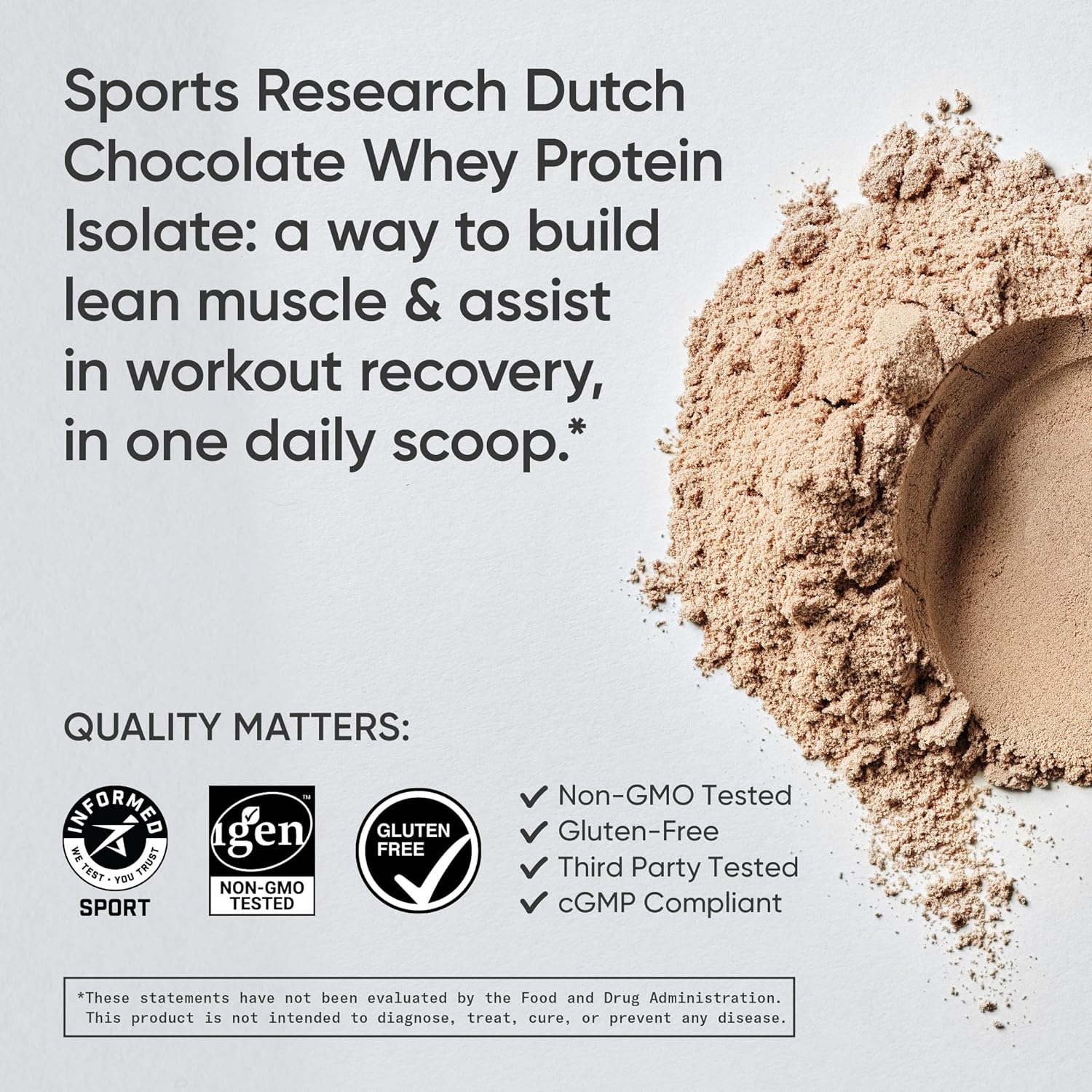 Sports Research Whey Protein - Sports Nutrition Whey Isolate Protein P