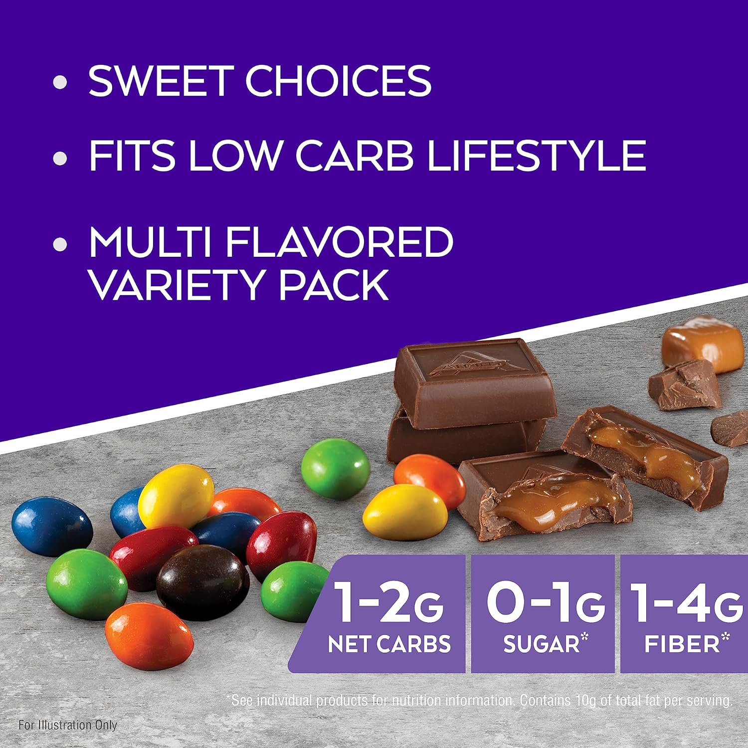 Atkins Endulge Chocolate Peanut Candies, Dessert Favorite, 0g Sugar, 20 Counts : Health & Household