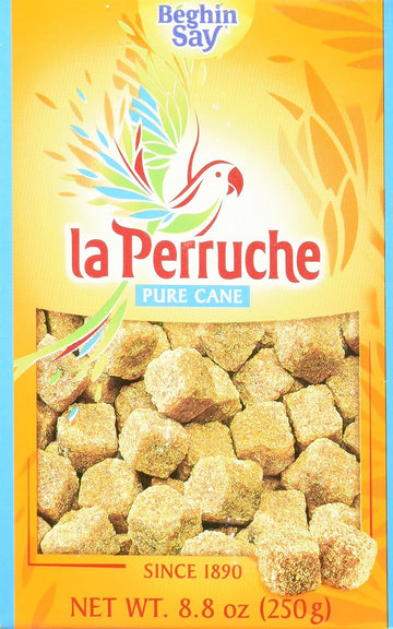 La Perruche Pure Cane Brown Sugar Cubes, 8.8 Ounce Box (250 Grams)