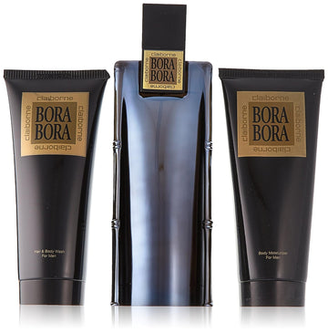 Liz Claiborne Bora 3 Pc. Gift Set (Cologne Spray 3.4 Oz + Hair & Body Wash 3.4 Oz + Body Moisturizer 3.4 Oz) For Men By 3.4 Fl Oz