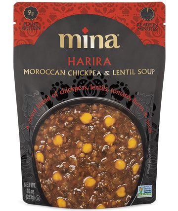 Mina, Harira Moroccan Chickpea & Lentil Soup, 10 Ounce