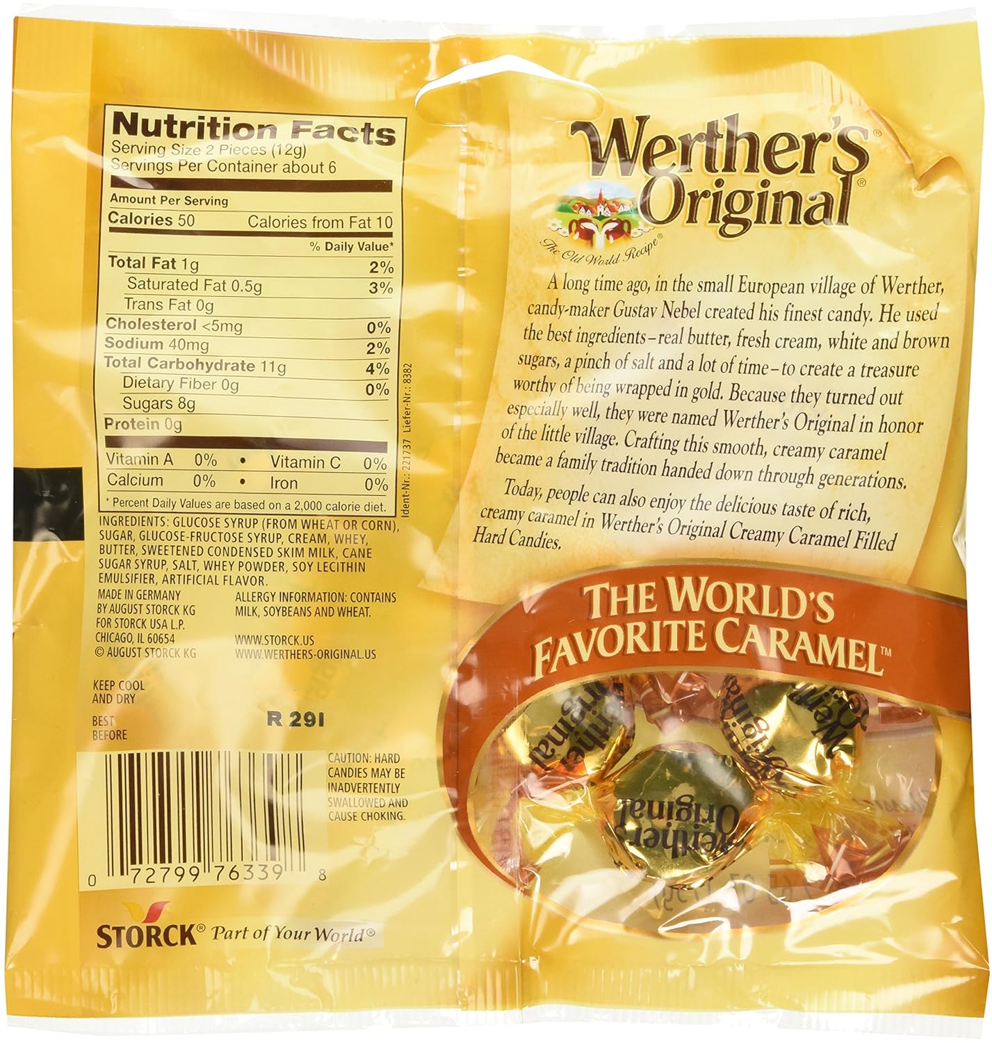 Werther'S Original Creamy Caramel Filled Hard Candies (2.65Oz) 3 Pack