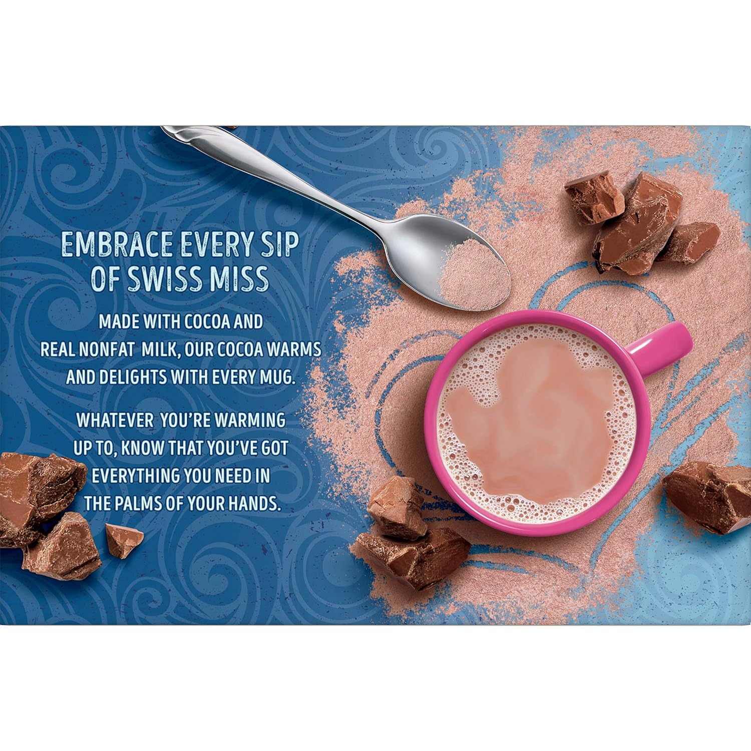Swiss Miss Milk Chocolate Flavor Reduced Calorie Hot Cocoa Mix, 0.39 oz. 8-Count (Pack of 12) : Grocery & Gourmet Food