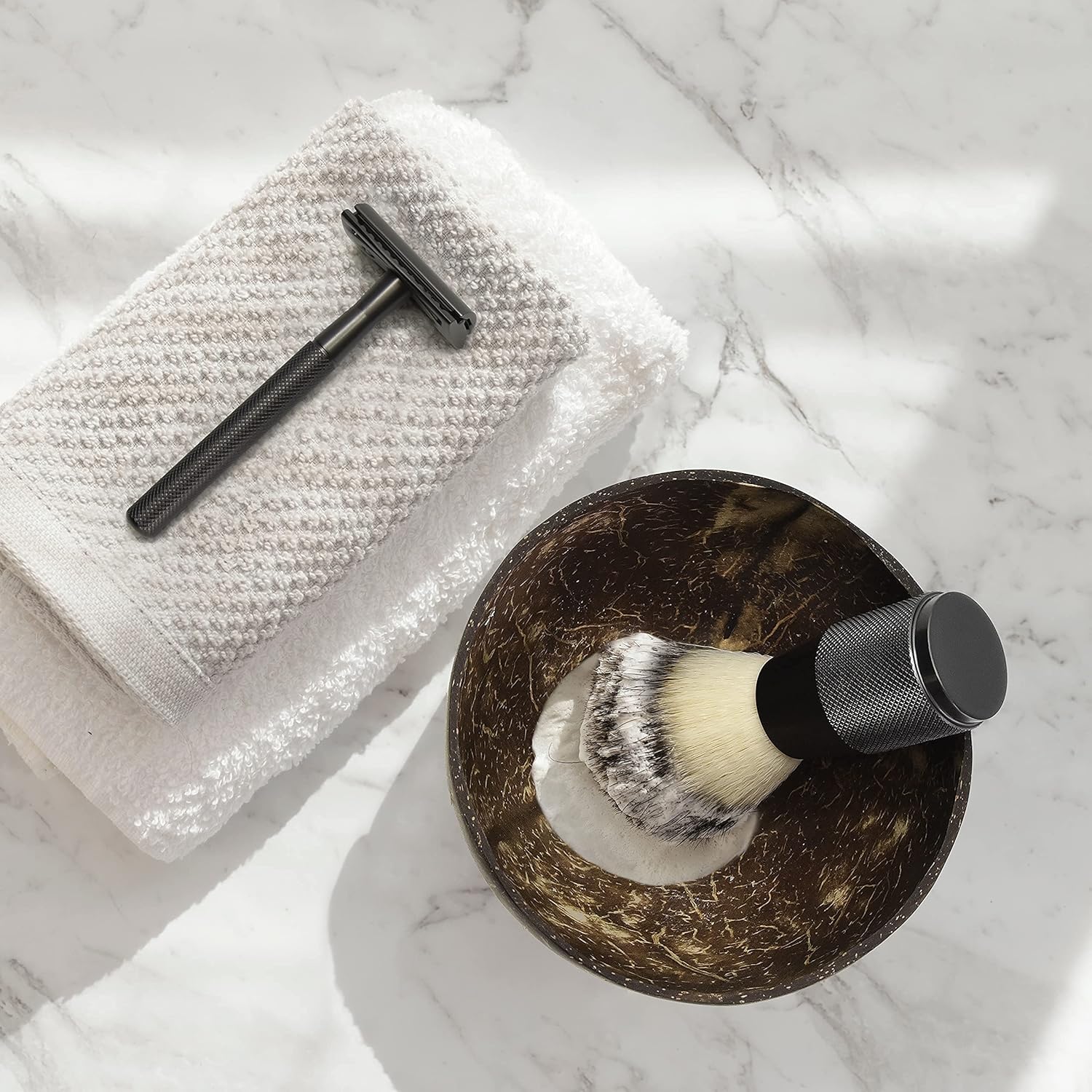Synthetic Shaving Brush | Rose Gold | Vegan Shaving Brush | Shave Brush for Ingrown Hair Solution | Zero Waste men and women's manual shaving| Lather Mens and Womens Shaving Foam | Bambaw : Amazon.co.uk: Health & Personal Care