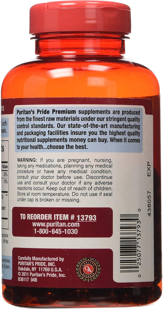 Puritan's Pride Triple Strength Cranberry Fruit Concentrate 12,600 Mg, 200 Count