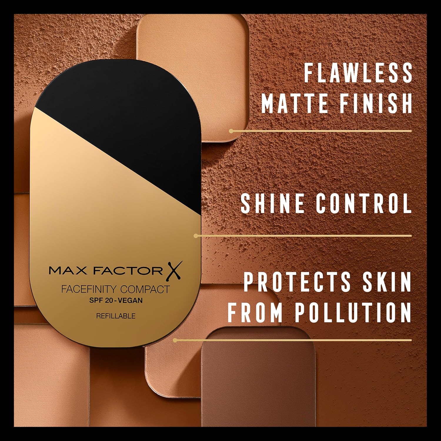 MAX FACTOR - Facefinity Compact Foundation - Up To 8hr Wear - Lightweight, SPF 20, All Day Resistant, Shine Control, Moisturizing - 003 Natural Rose - 10g : Amazon.co.uk: Beauty