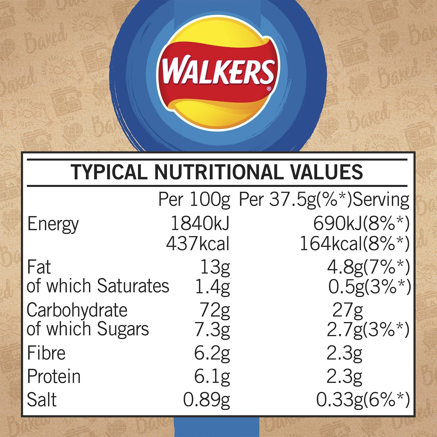 Walkers Baked Cheese & Onion Snacks Crisps 32 x 37.5g : Amazon.co.uk: Grocery