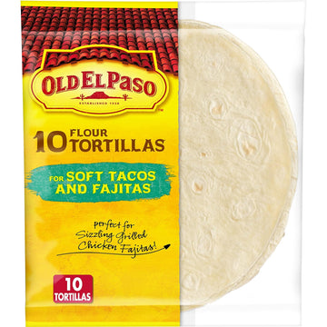 Old El Paso Flour Tortillas, For Soft Tacos and Fajitas, 10 ct., 8.2 oz