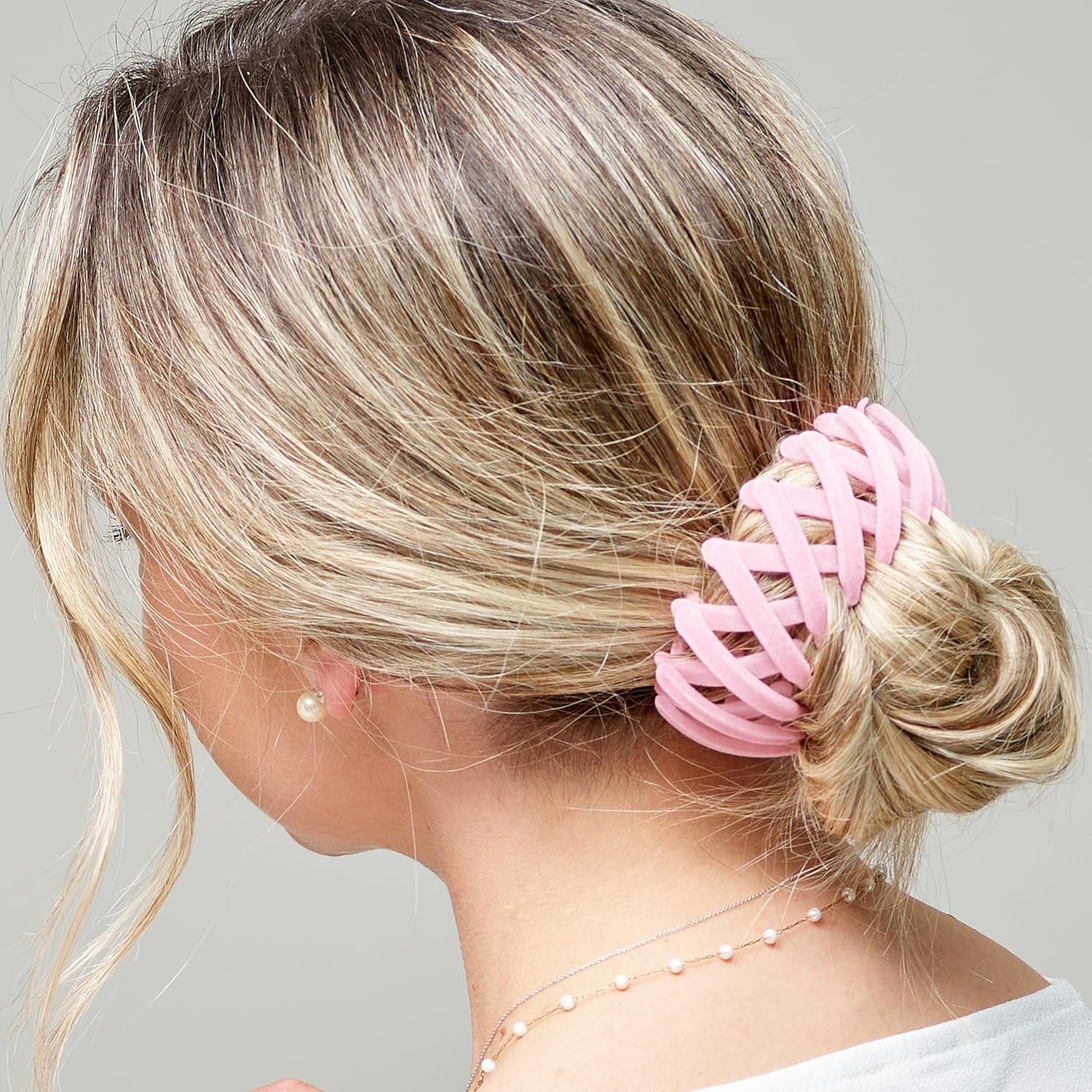 Maternatura, Flexible And Adjustable Hair Barrette Pink Made In Italy